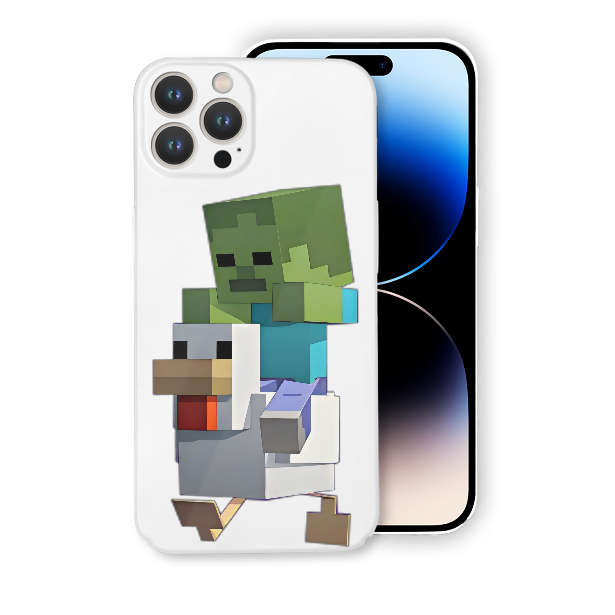 （画像用） マインクラフト ブロックの世界 Minecraft MC Block world 【iPhone 14シリーズ対応】ハードケース